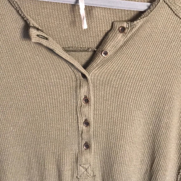 Free People army green tunic sweater - Picture 5 of 6